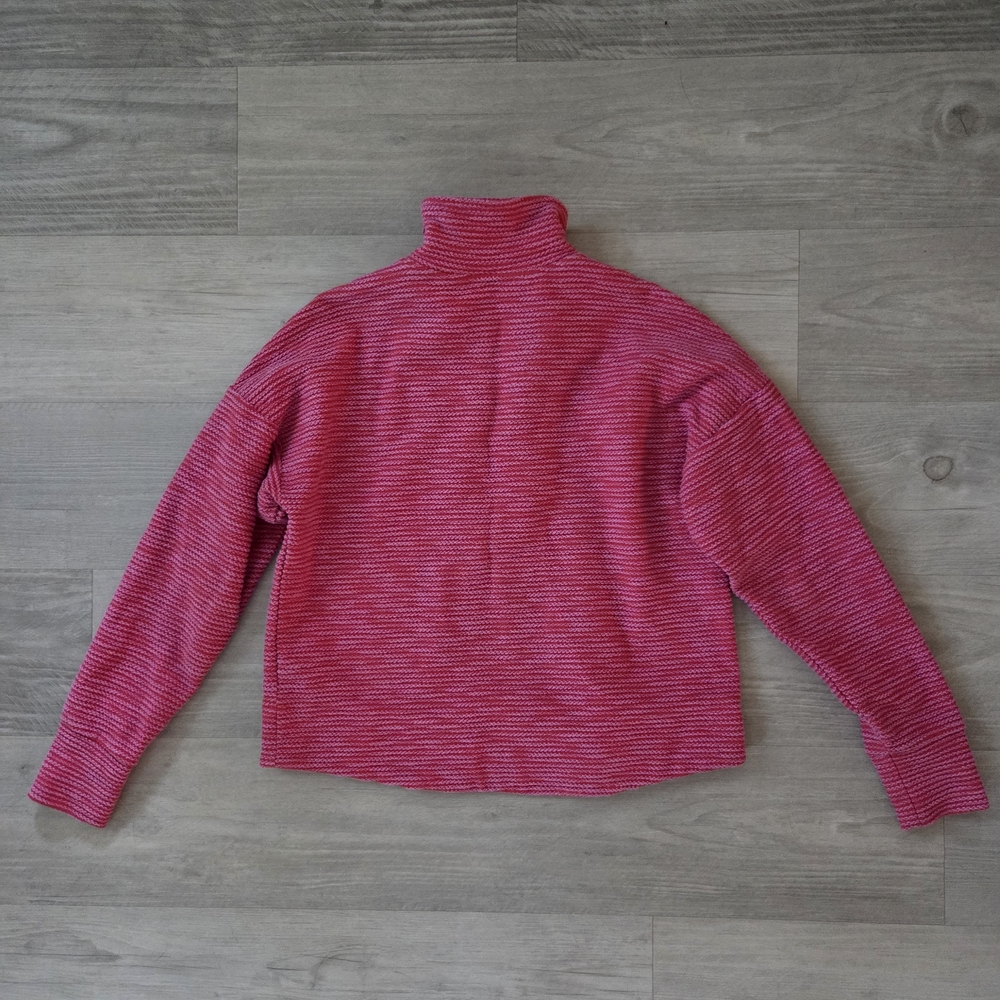 Sweaty Betty Pink And Orange 1/2 Zip Cowl Neck Sweater - Picture 8 of 8